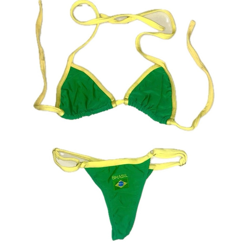 Original Brazil Flag Skimpy Bikini Set